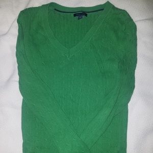 Tommy Hilfiger Medium Green Cable Knit Sweater